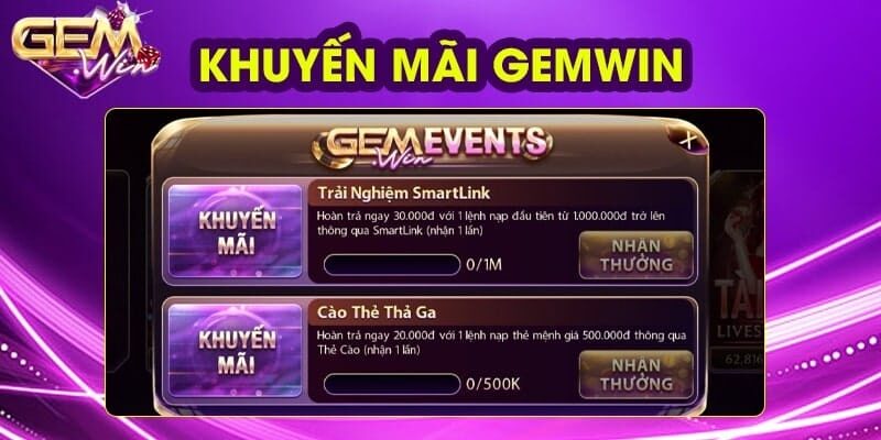 Mục đích mà chương trình khuyến mãi Gemwin tặng 50k hướng đến