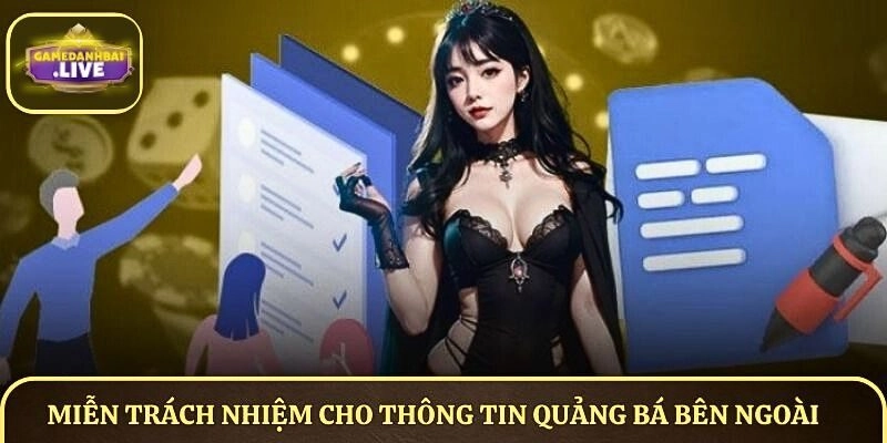 Miễn trách nhiệm cho thông tin quảng bá bên ngoài